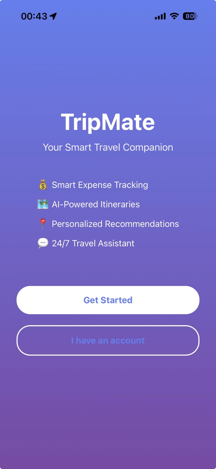 TripMate Onboarding Screen